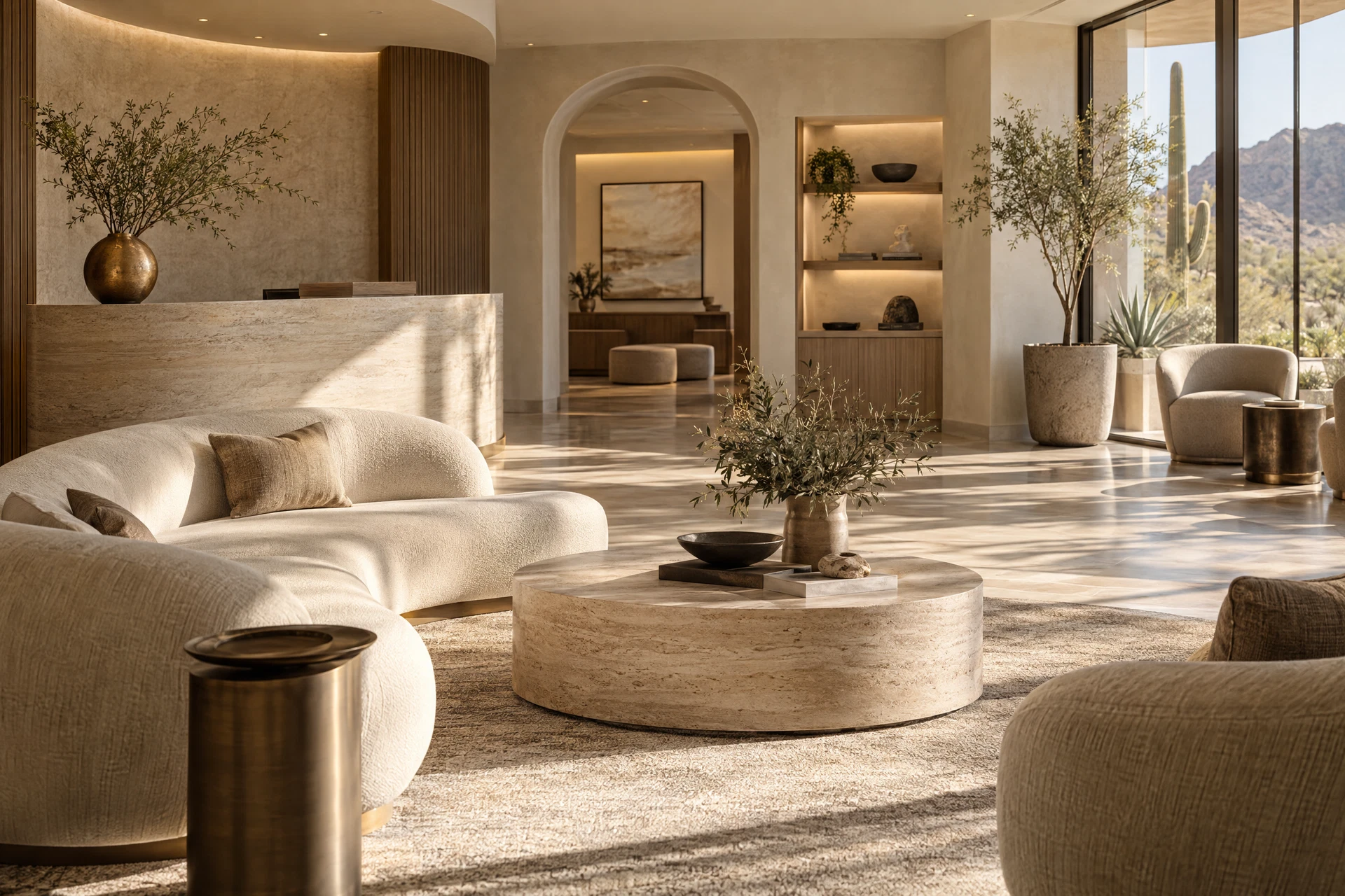 Concept image of a bright, welcoming aesthetic consultation lounge